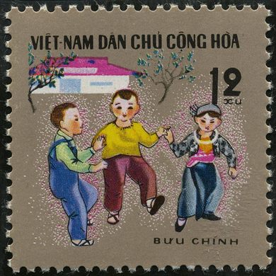 Vietname do Norte - Sem Data - Tet - Criancas a Dancar - 12Xu