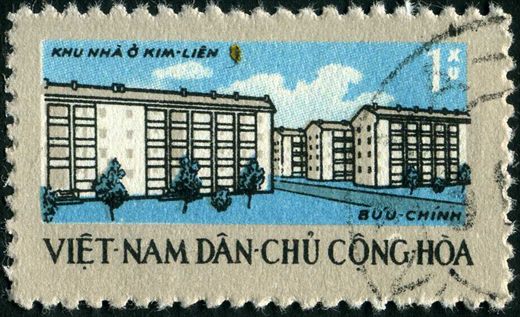 Vietname do Norte - Sem Data - Bairro Habitacional Kim Lien - 1Xu