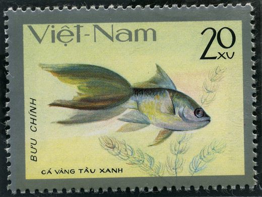 Vietname - 1977 - Peixes Ornamentais - Ca Vang Tau Xanh - 20Xu