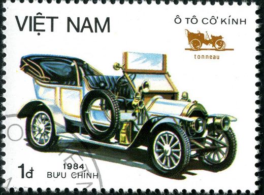 Vietname - 1984 - Automoveis Antigos - Tonneau - 1d
