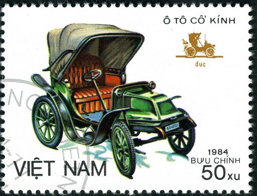 Vietname - 1984 - Automoveis Antigos - Torpedo - 5d