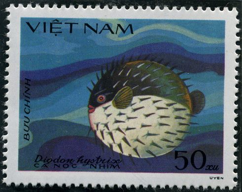 Vietname - 1984 - Peixes - Diodon hystrix - 50Xu