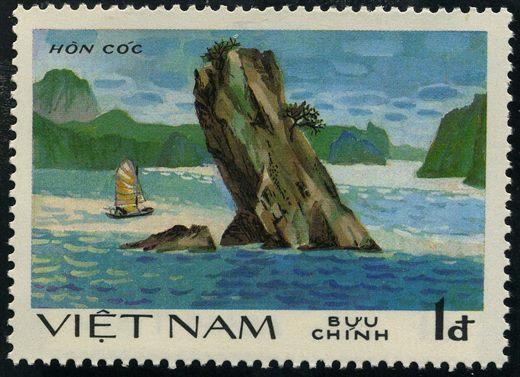 Vietname - 1984 - Paisagens Halong - Hon Coc - 1D