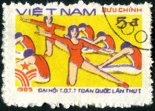 Vietname - 1985 - I Congresso Nacional Desportivo - Ginastica - 5D