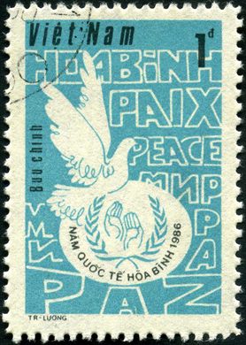 Vietname - 1986 - Ano Internacional da Paz Pomba - 1D