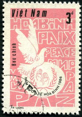 Vietname - 1986 - Ano Internacional da Paz Pomba - 3D