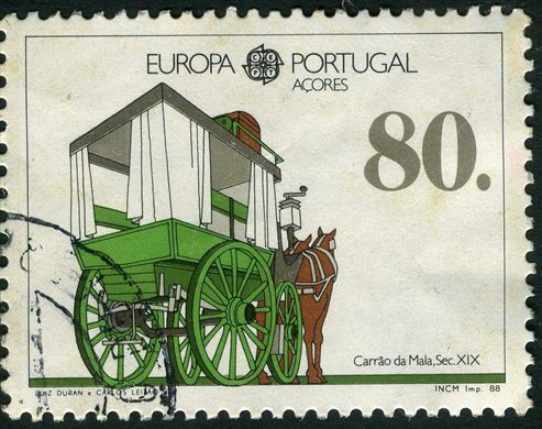 Acores - 1988 - Europa CEPT Carrao da Mala - 80Esc