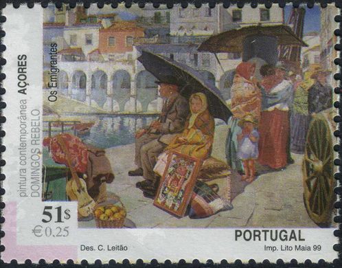 Acores - 1999 - Pintura Contemporanea Os Emigrantes - 51Esc