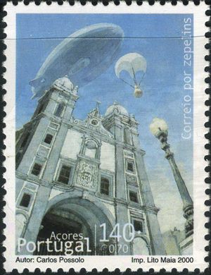 Acores - 2000 - Correio por Zepelins - 140Esc