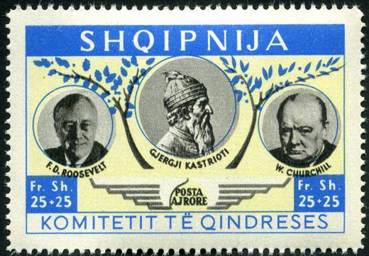 Albania (Comite da Resistencia) - 1952 - Roosevelt Kastrioti Churchill - 25plus25Fr