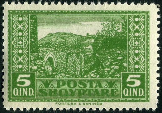 Albania - 1922 - Paisagens - Fortaleza Kanines - 5Q