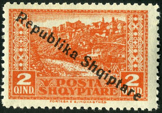 Albania - 1925 - Sobrecarga Republika - Fortaleza Gjirokaster - 2Q