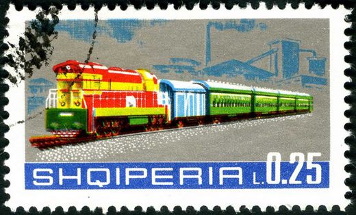 Albania - 1972 - Transportes - Locomotiva Diesel - 0.25L