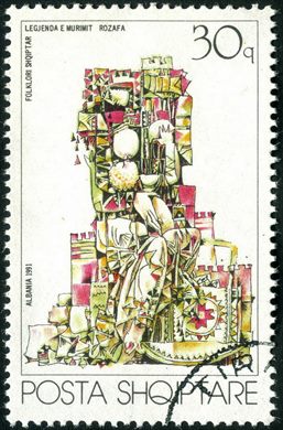 Albania - 1991 - Folclore - Lenda Rozafa - 1.20L
