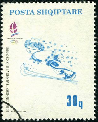 Albania - 1992 - Jogos Olimpicos Inverno Albertville - Luge - 30Q