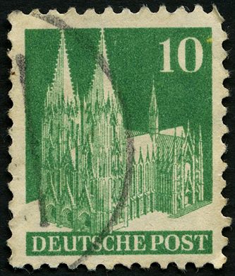 Alemanha (Bizona) - 1948 - Bauten - Koelner Dom - 10Pf
