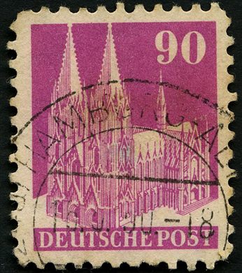 Alemanha (Bizona) - 1948 - Bauten - Koelner Dom - 90Pf