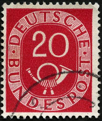 Alemanha Ocidental - 1951 - Posthorn - 20Pf