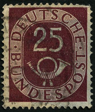 Alemanha Ocidental - 1951 - Posthorn - 25Pf