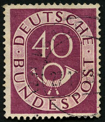 Alemanha Ocidental - 1951 - Posthorn - 40Pf