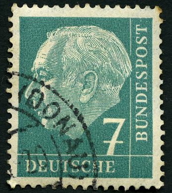 Alemanha Ocidental - 1954 - Theodor Heuss - 7Pf