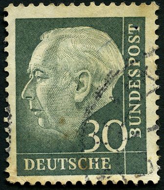 Alemanha Ocidental - 1954 - Theodor Heuss - 30Pf