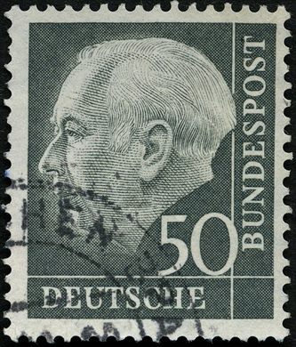 Alemanha Ocidental - 1954 - Theodor Heuss - 50Pf