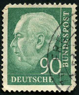 Alemanha Ocidental - 1954 - Theodor Heuss - 90Pf
