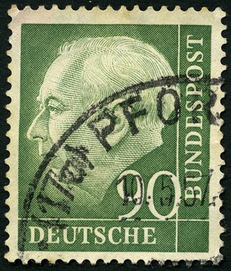 Alemanha Ocidental - 1954 - Theodor Heuss - 90Pf