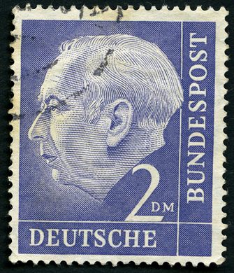 Alemanha Ocidental - 1954 - Theodor Heuss - 2DM