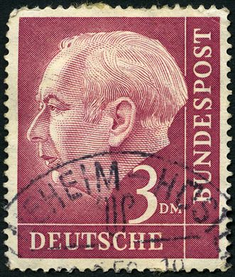Alemanha Ocidental - 1954 - Theodor Heuss - 3DM