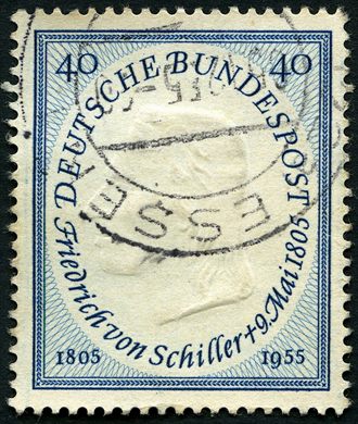 Alemanha Ocidental - 1955 - 150 Anos Morte Schiller - Friedrich von Schiller - 40Pf