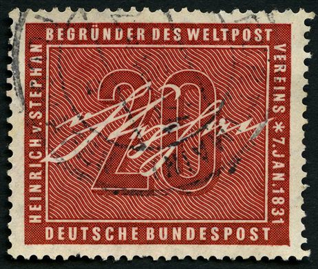 Alemanha Ocidental - 1956 - Heinrich von Stephan - 20Pf