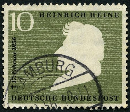Alemanha Ocidental - 1956 - Heinrich Heine - 10Pf