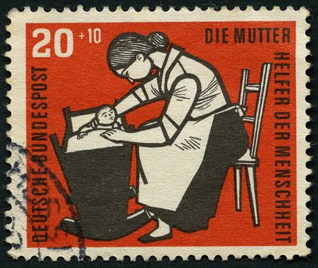 Alemanha Ocidental - 1956 - Helfer der Menschheit - Mae - 20 Plus 10Pf