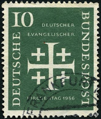 Alemanha Ocidental - 1956 - Kirchentag Evangelico Alemao - 10Pf
