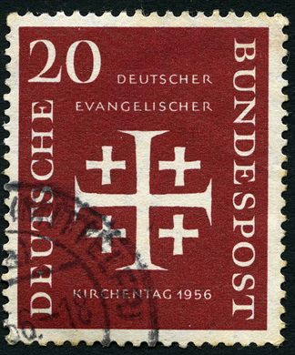Alemanha Ocidental - 1956 - Kirchentag Evangelico Alemao - 20Pf