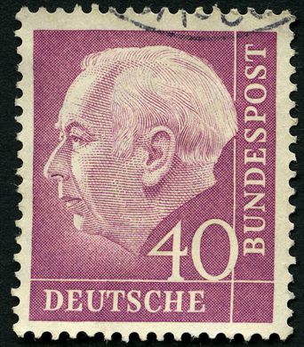 Alemanha Ocidental - 1956 - Theodor Heuss - 40Pf