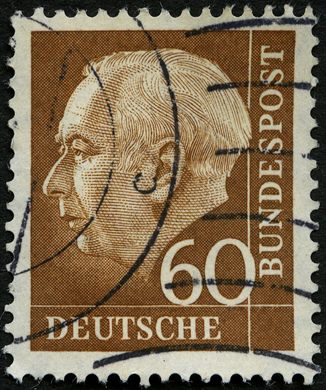 Alemanha Ocidental - 1956 - Theodor Heuss - 60Pf