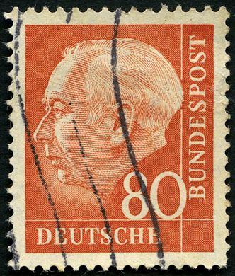 Alemanha Ocidental - 1956 - Theodor Heuss - 80Pf
