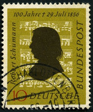 Alemanha Ocidental - 1956 - Robert Schumann - 10Pf
