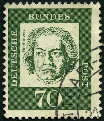 Alemanha Ocidental - 1961 - Alemaes Notaveis - Ludwig van Beethoven - 70Pf