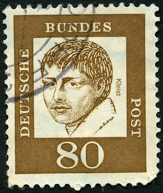 Alemanha Ocidental - 1961 - Alemaes Notaveis - Heinrich von Kleist - 80Pf