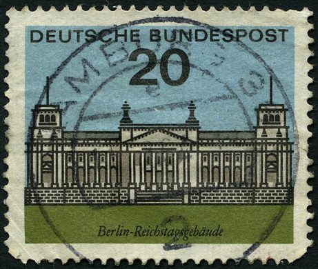 Alemanha Ocidental - 1964 - Capitais dos Lander - Berlim Reichstag - 20Pf