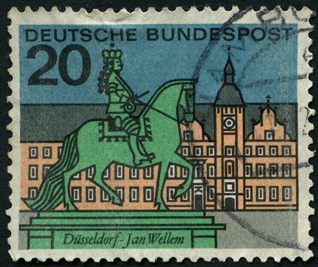 Alemanha Ocidental - 1964 - Capitais dos Lander - Dusseldorf Jan Wellem - 20Pf