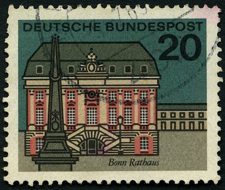 Alemanha Ocidental - 1964 - Capitais dos Lander - Bona Rathaus - 20Pf