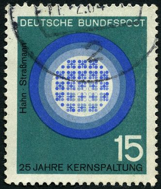 Alemanha Ocidental - 1964 - 25 Anos Fissao Nuclear - Hahn Strassmann - 15Pf