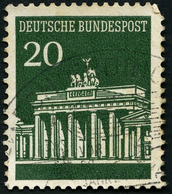 Alemanha Ocidental - 1966 - Porta de Brandeburgo - 20Pf