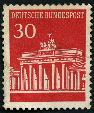 Alemanha Ocidental - 1966 - Porta de Brandeburgo - 30Pf
