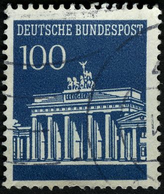 Alemanha Ocidental - 1967 - Porta de Brandeburgo - 100Pf